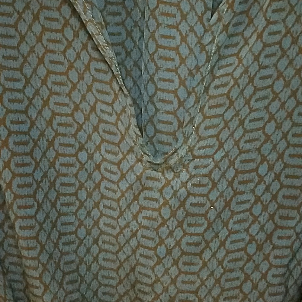 Joie Black and Blue Sill Tie Waist Dress - Picture 6 of 8
